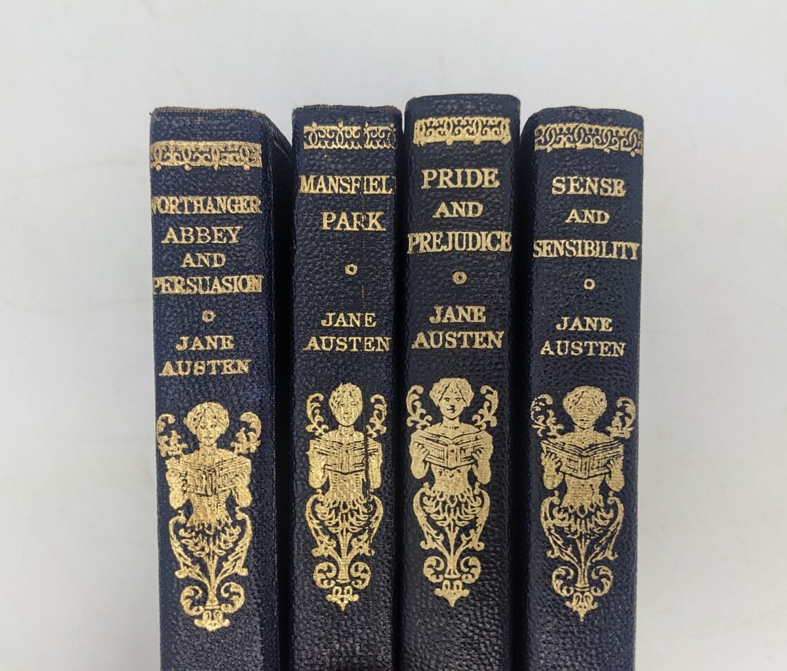 Set of four Jane Austen books including five novels - Mid century Collins - Image 4