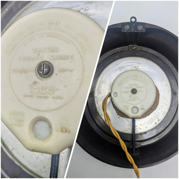 Midcentury Smith's Sectric electric wall clock, with new wiring and plug - Image 10