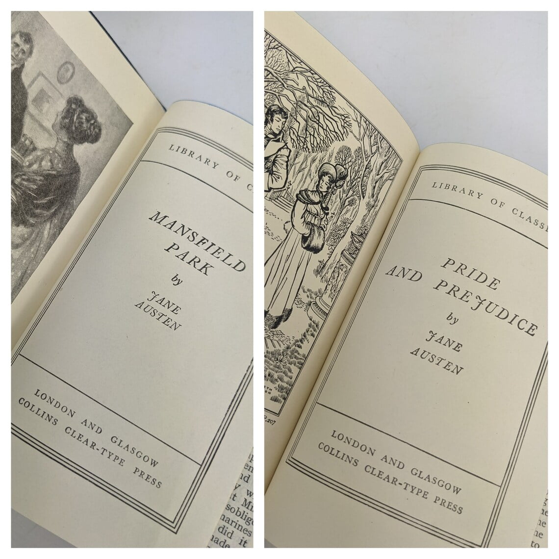 Set of four Jane Austen books including five novels - Mid century Collins - Image 9