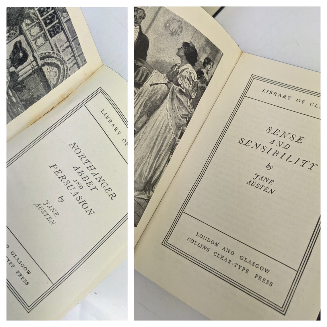 Set of four Jane Austen books including five novels - Mid century Collins - Image 7
