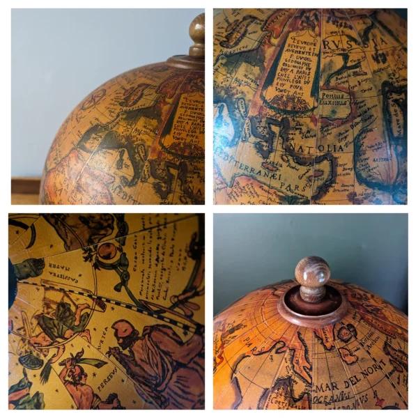 Vintage tabletop drinks cabinet globe - Image 7