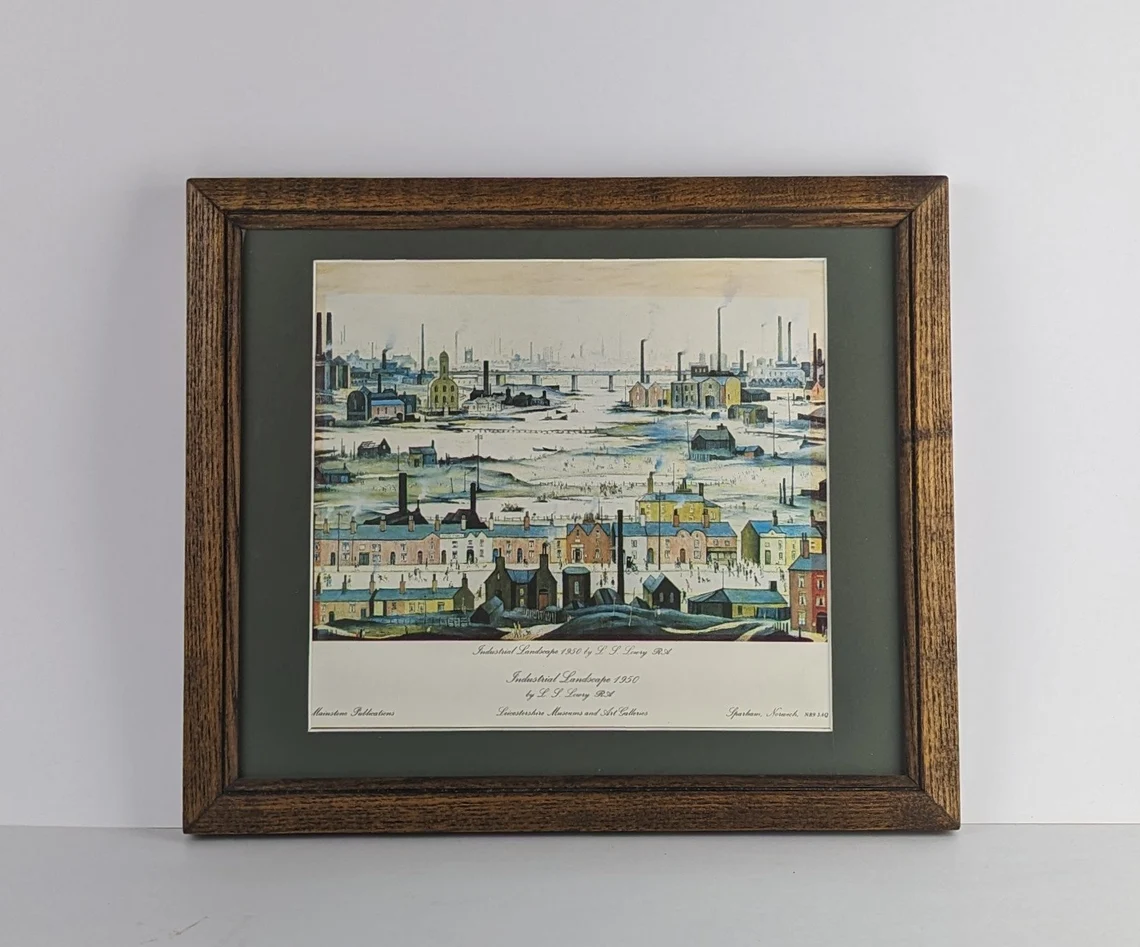 LS Lowry framed vintage print