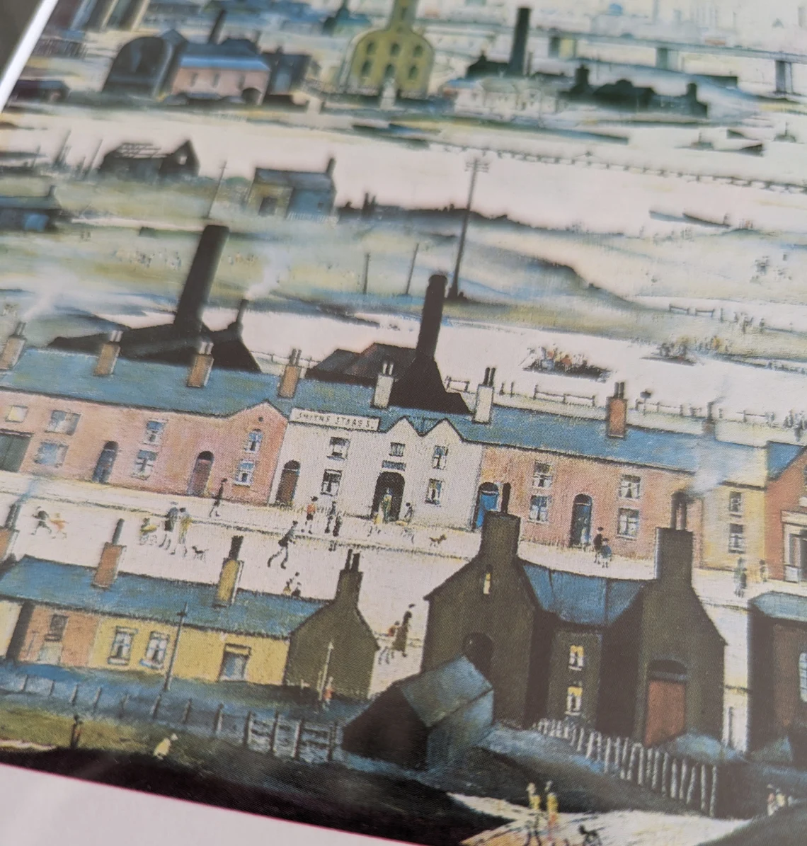 LS Lowry 'Industrial Landscape 1950' oak framed vintage print - Image 10