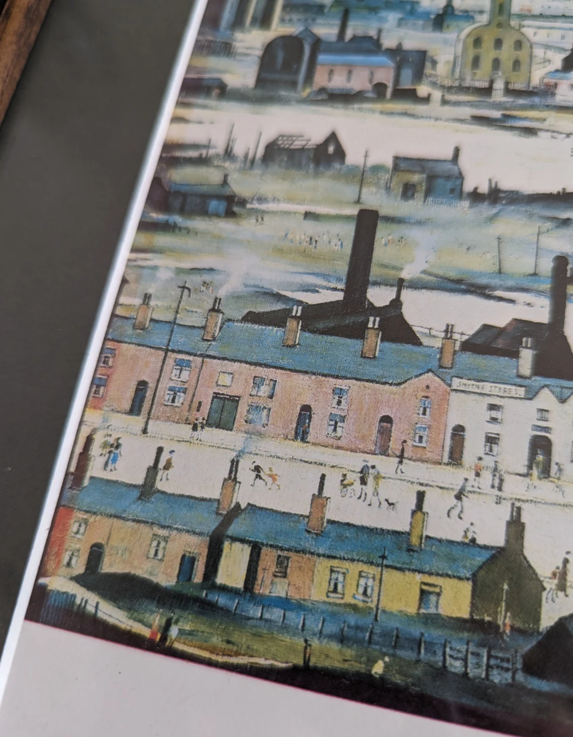 LS Lowry 'Industrial Landscape 1950' oak framed vintage print - Image 7
