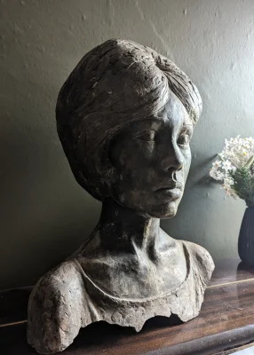 Large sculptural bust of a woman