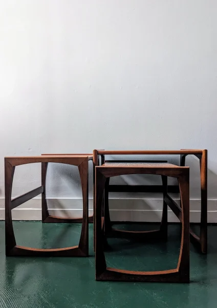 G Plan Quadrille midcentury nest of tables, 3 teak coffee or side tables - Image 3