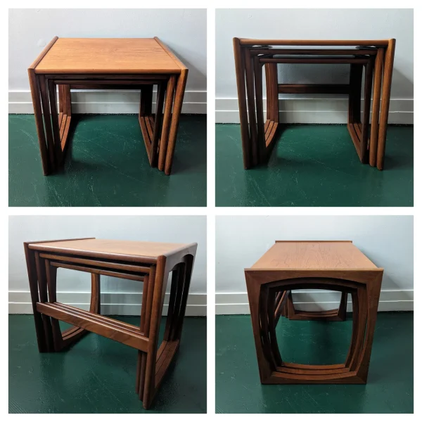 G Plan Quadrille midcentury nest of tables, 3 teak coffee or side tables - Image 6