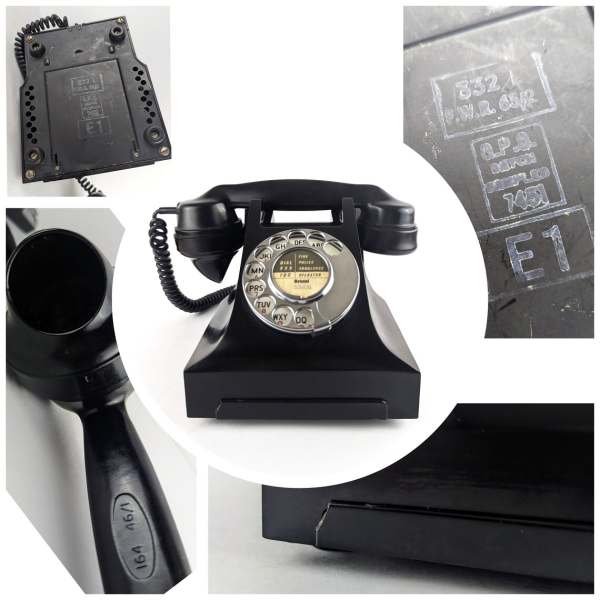 1940s black Bakelite telephone, GPO model 332 L - Image 7