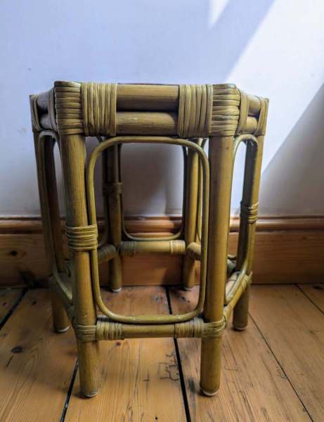 Midcentury bamboo coffee table - Image 3