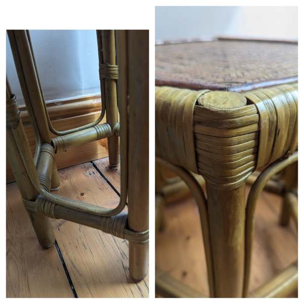 Midcentury bamboo coffee table - Image 6