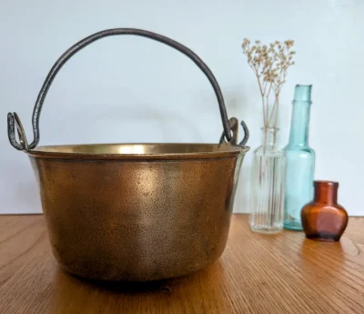 antique brass pan