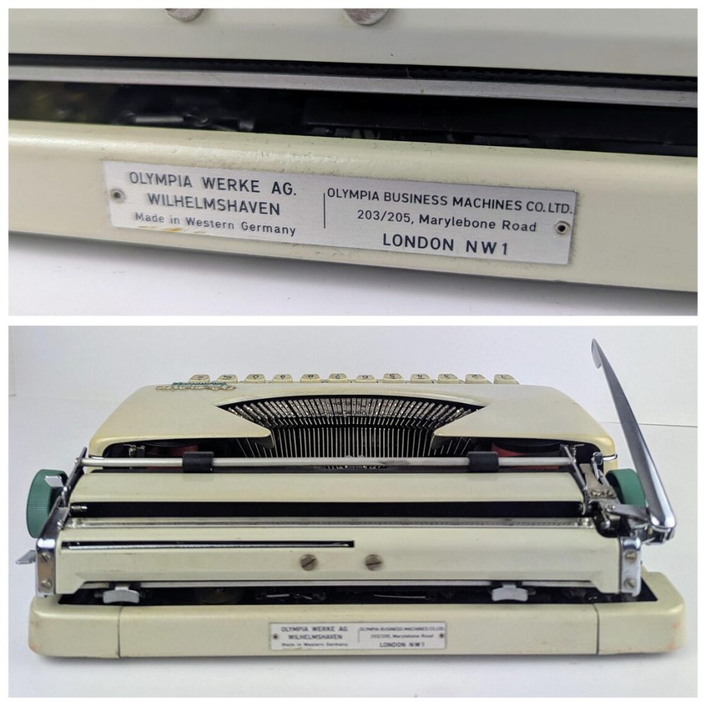 Olympia Splendid 66 typewriter (1967) compact portable typewriter in original tan leather case with instruction leaflet - Image 8