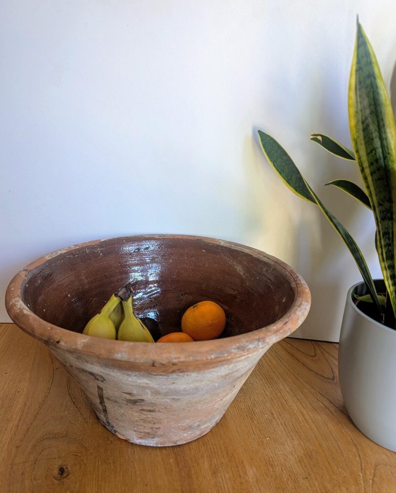 antique dairy bowl