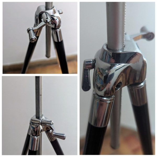 Vintage camera tripod with leather case - Image 8