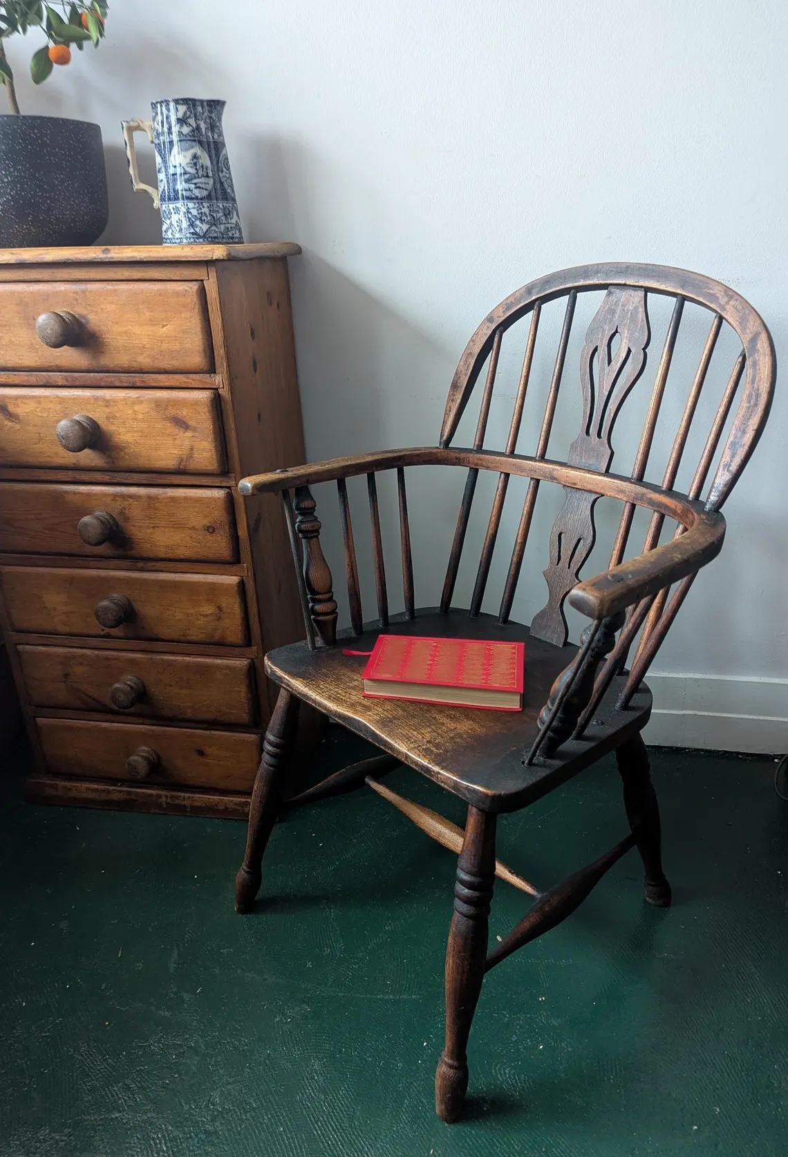 antique windsor ash and elm chair
