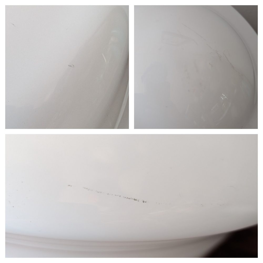 Matched pair of c.1930s large opaline glass Art Deco pendant lights with nickel galleries - Image 14