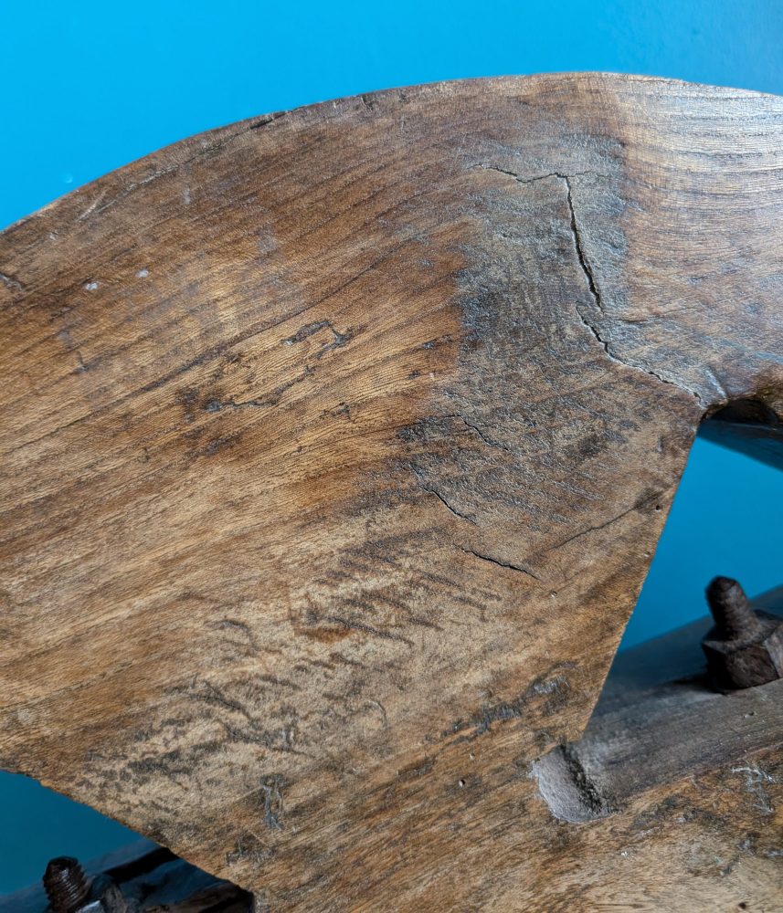 Early English elm cart wheel - Image 9