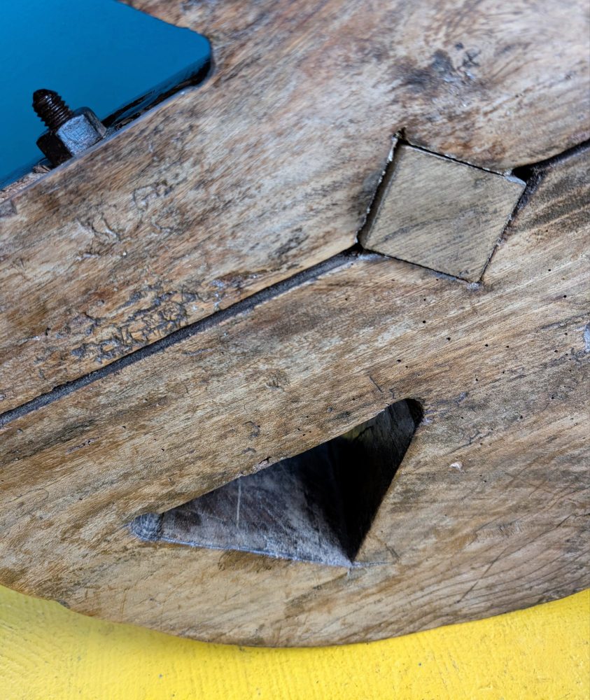 Early English elm cart wheel - Image 7