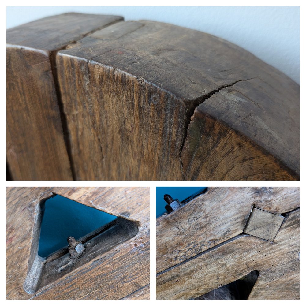 Early English elm cart wheel - Image 8