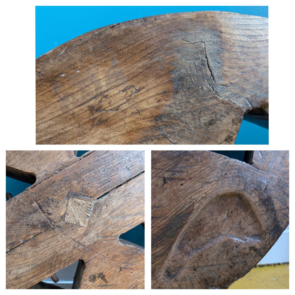 Early English elm cart wheel - Image 10