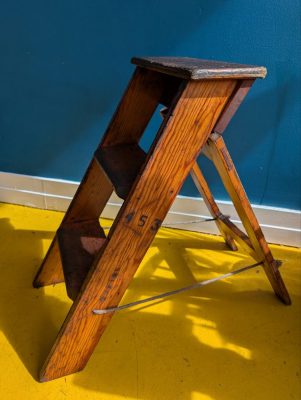 Gorgeous 3 step 1950s stepladder