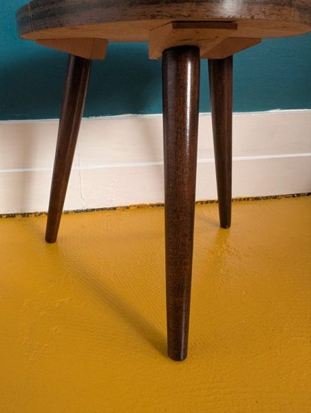 Midcentury small triangular German coffee or plant table - Image 6