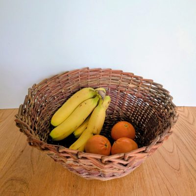 Deep wicker work basket