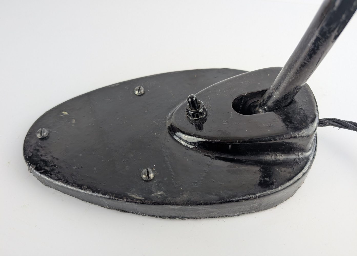 c.1940s black industrial angle lamp - Image 15