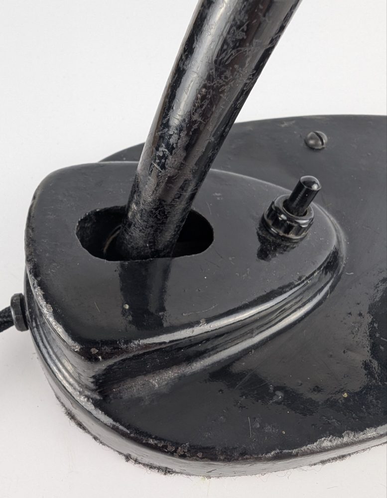 c.1940s black industrial angle lamp - Image 12