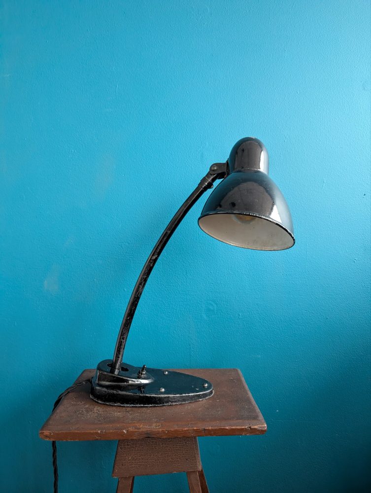 c.1940s black industrial angle lamp - Image 13