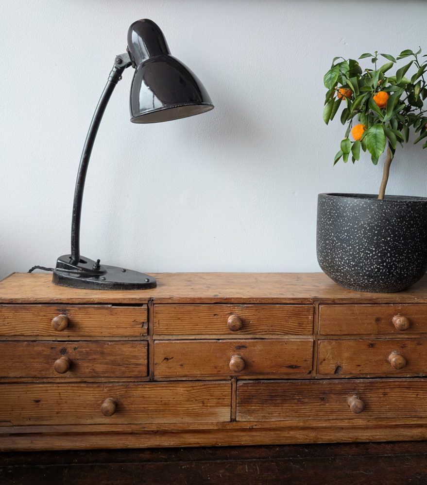 c.1940s black industrial angle lamp - Image 6