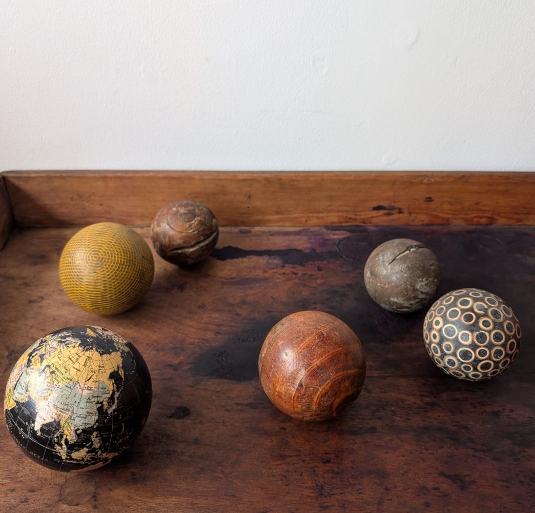 Collection of vintage balls for decoration