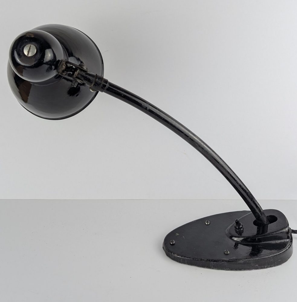 c.1940s black industrial angle lamp - Image 9