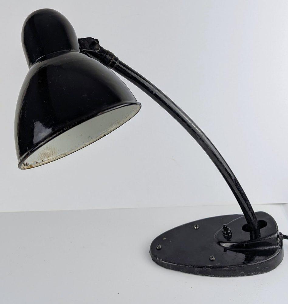 c.1940s black industrial angle lamp