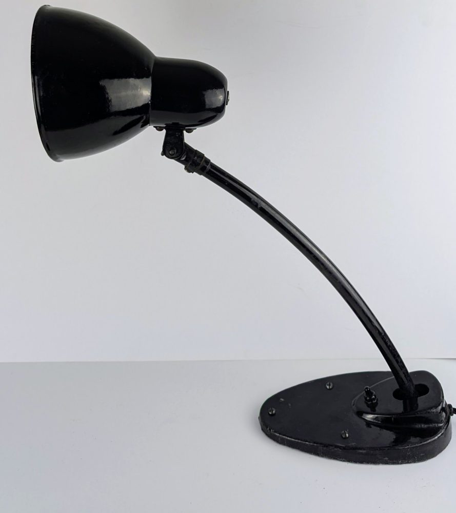 c.1940s black industrial angle lamp - Image 4