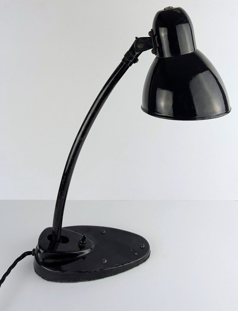 c.1940s black industrial angle lamp - Image 3