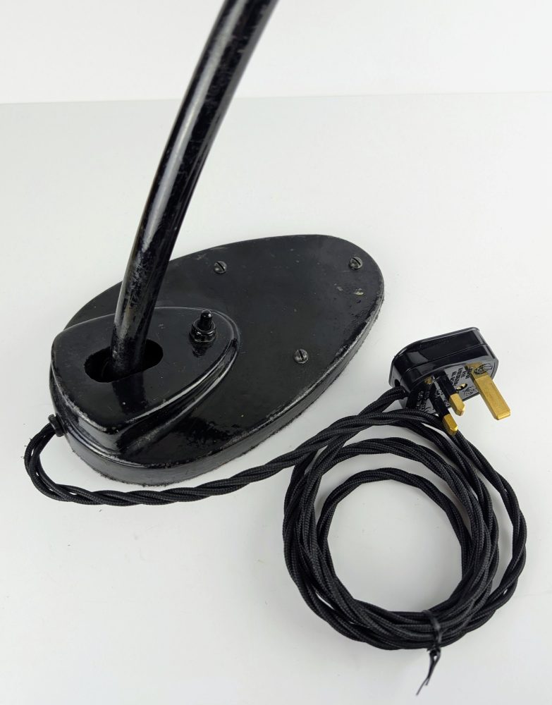 c.1940s black industrial angle lamp - Image 11