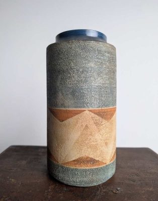 Troika cylinder vase by Louise Jinks, late 1970s