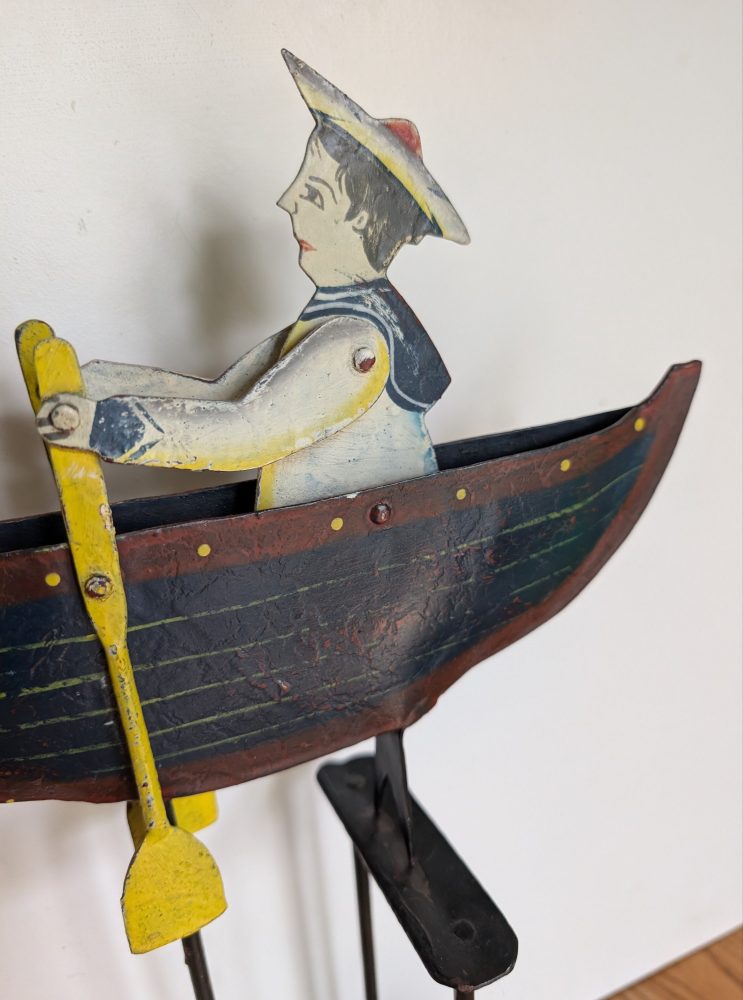 Vintage Mechanical Rowing Sailor - Image 12
