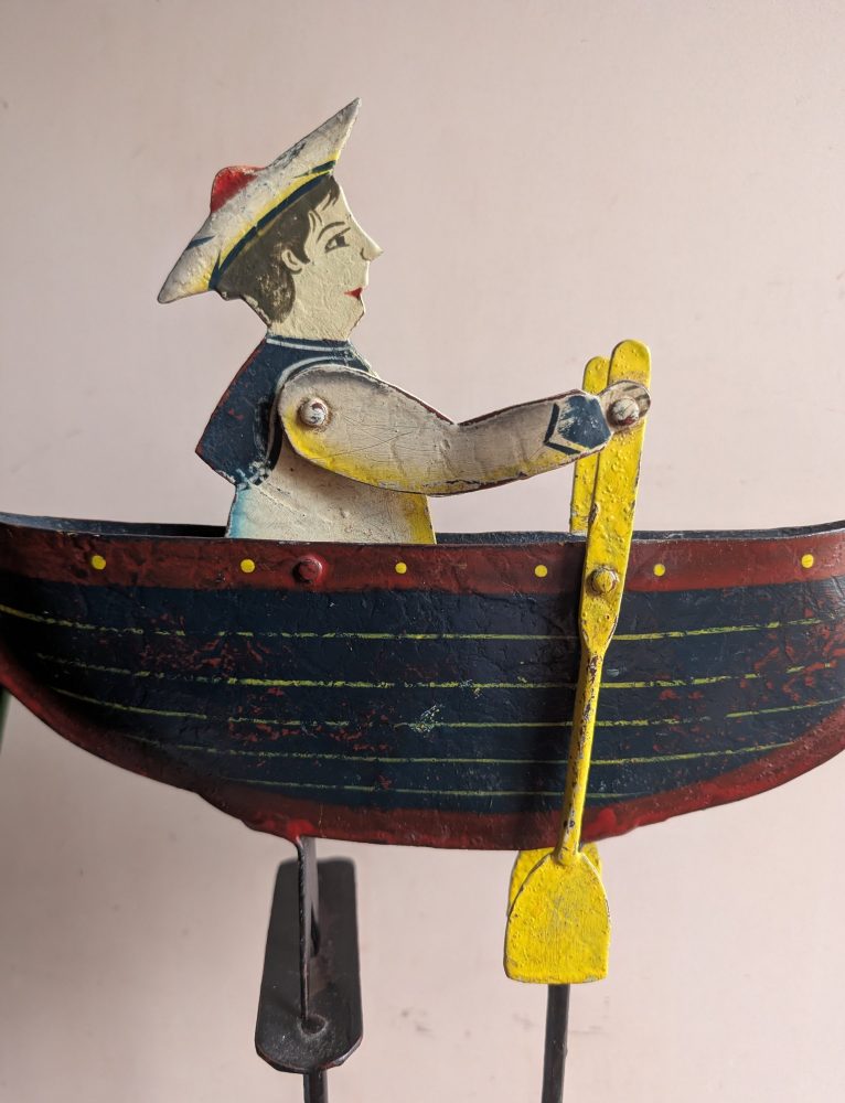 Vintage Mechanical Rowing Sailor - Image 10