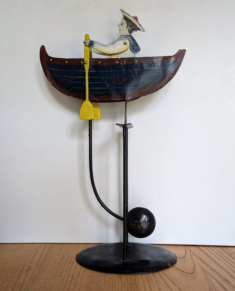Vintage Mechanical Rowing Sailor - Image 6