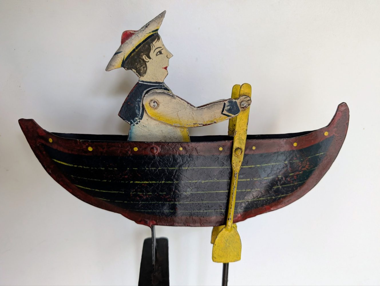 Vintage Mechanical Rowing Sailor - Image 17