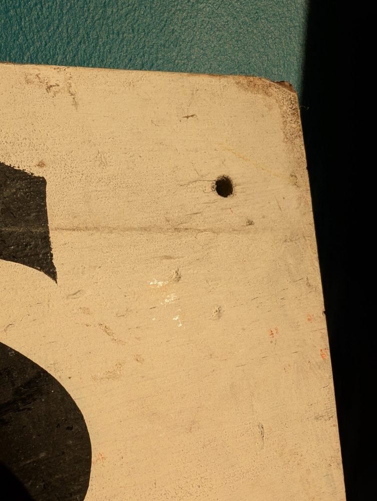 Vintage handpainted double sided Ladies sign from a fairground - Image 11