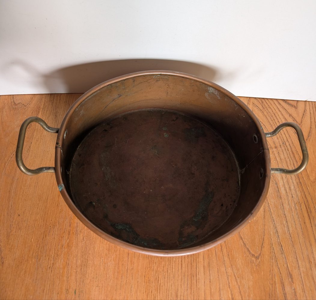 Victorian brass cooking pot planter - Image 12