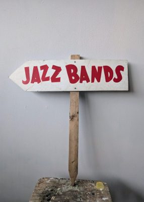 Vintage handpainted Jazz Bands lawn sign