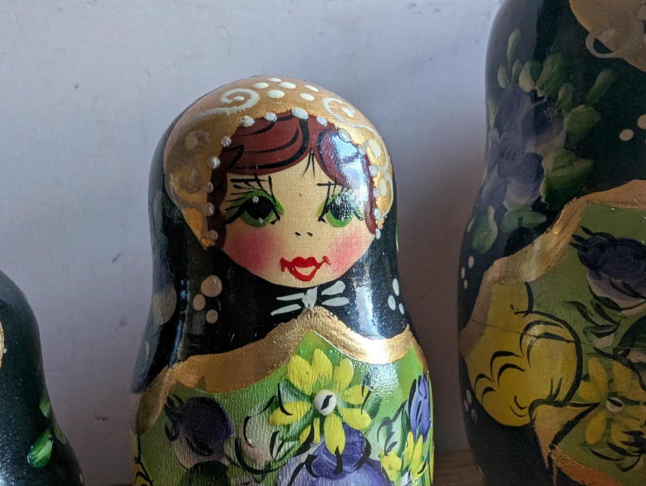 Set of vintage Russian dolls, 5 wooden nesting Matryoshka dolls in mint condition - Image 12