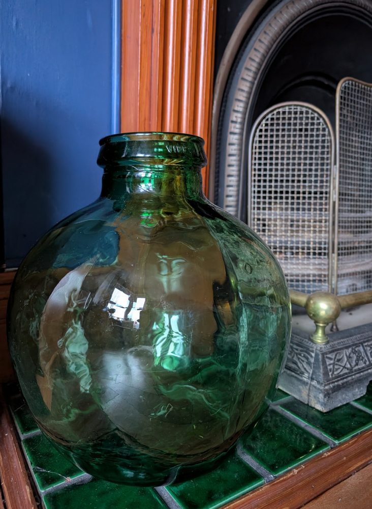 Vintage large green glass Viresa carboy - Image 7