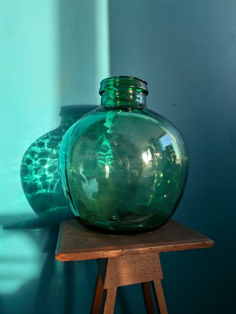 Vintage large green glass Viresa carboy - Image 8