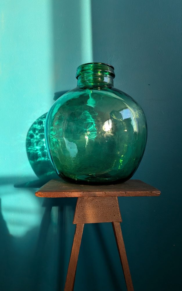 Vintage large green glass Viresa carboy - Image 2