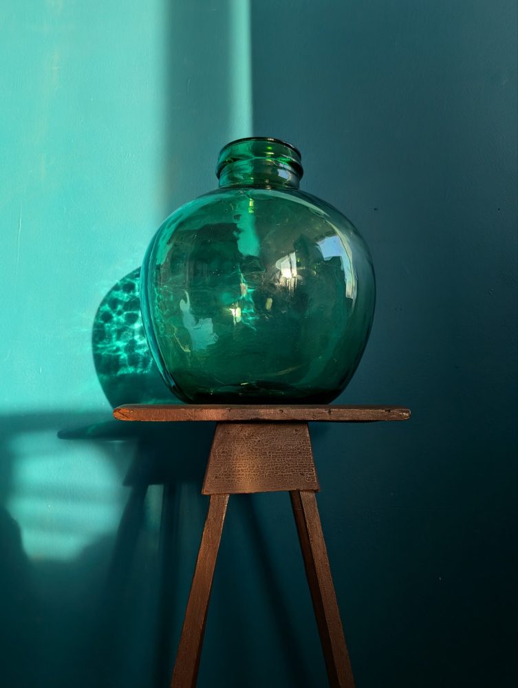 Vintage large green glass Viresa carboy - Image 11